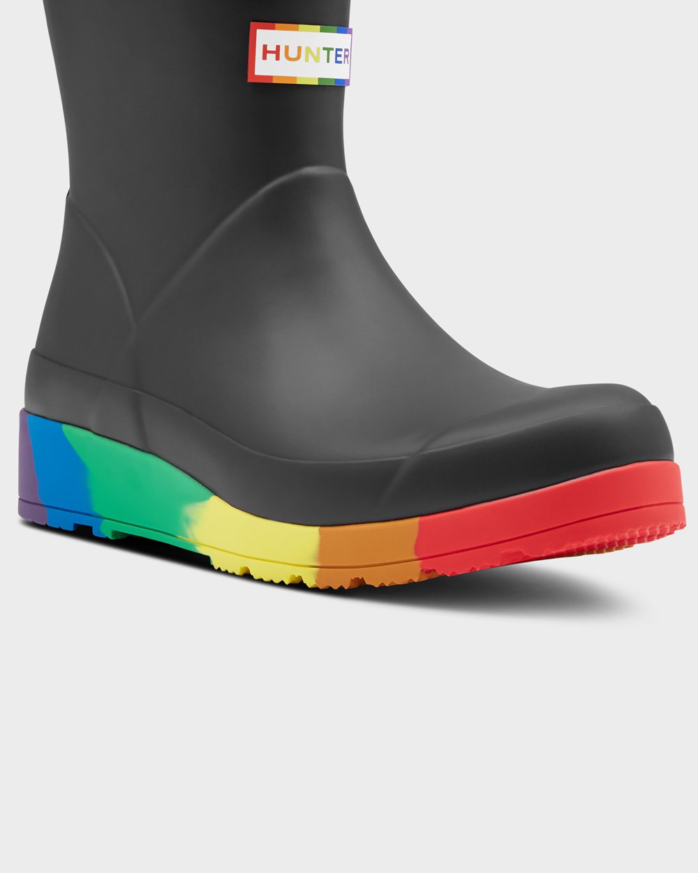 Womens Play Boots - Hunter Original Pride Flatform Rain (28BSZFQPU) - Black